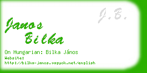 janos bilka business card